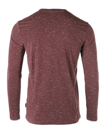 ZIMEGO Mens Basic Fashion Layered Cuff V-Neck Slim Athletic Long Sleeve T-Shirt