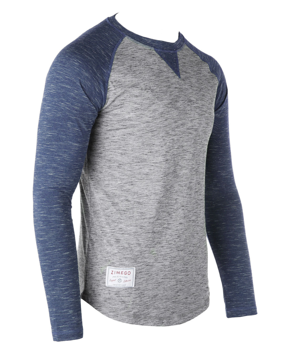 ZIMEGO Men Athletic Fit Baseball Retro Contrast Long Sleeve Raglan T-Shirt