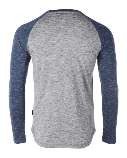 ZIMEGO Men Athletic Fit Baseball Retro Contrast Long Sleeve Raglan T-Shirt