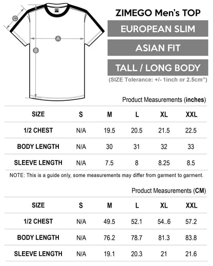 ZIMEGO Mens Stripe T Shirts - Urban Hip Hop Streetwear Hipster Tshirts for Men